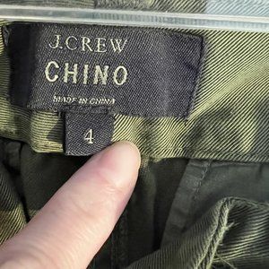 J Crew Chinos Olive Green